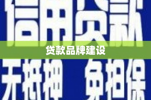 磐安贷款品牌建设
