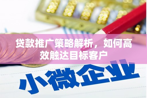 磐安贷款推广策略解析，如何高效触达目标客户