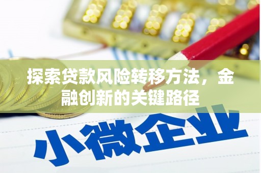 磐安探索贷款风险转移方法，金融创新的关键路径