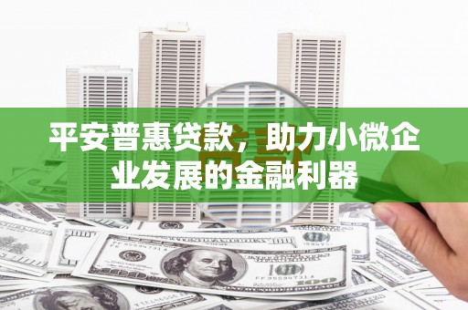 磐安平安普惠贷款，助力小微企业发展的金融利器