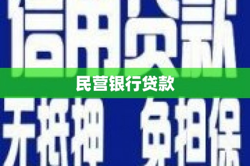 磐安民营银行贷款