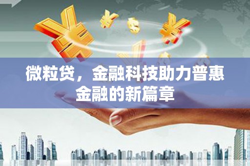 磐安微粒贷，金融科技助力普惠金融的新篇章