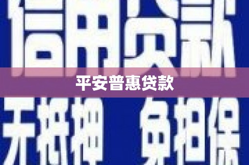 磐安平安普惠贷款