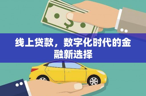 磐安线上贷款，数字化时代的金融新选择