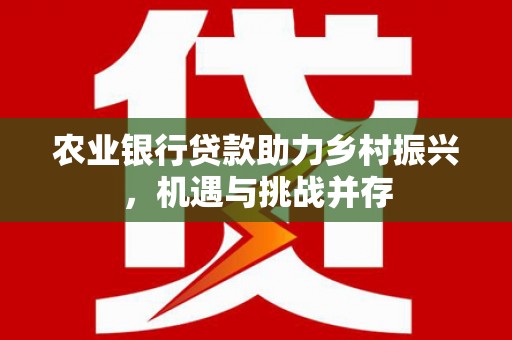 磐安农业银行贷款助力乡村振兴，机遇与挑战并存