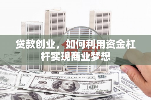 磐安贷款创业，如何利用资金杠杆实现商业梦想