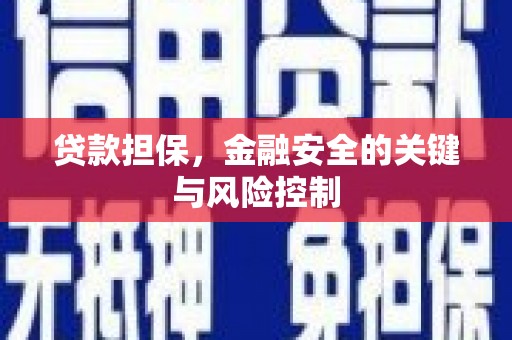 磐安贷款担保，金融安全的关键与风险控制
