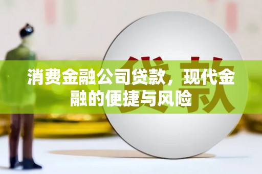 磐安消费金融公司贷款，现代金融的便捷与风险